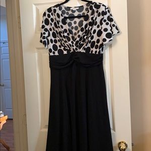 Black and white vintage inspired dress